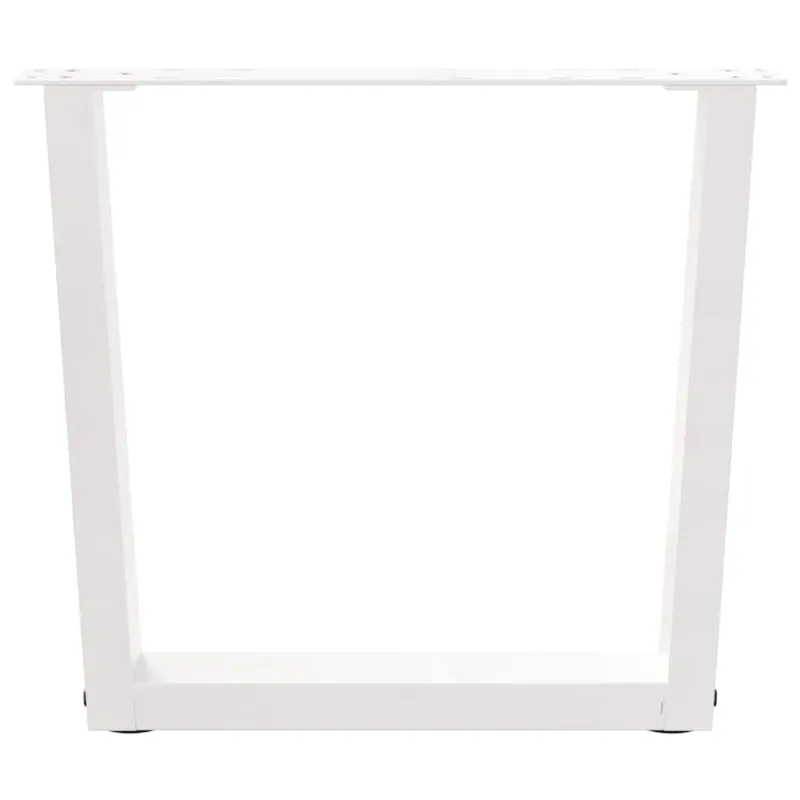 Kavos staliuko kojelės, V formos, 2 vnt., baltos, 60x(42-43,3) cm, plienas
