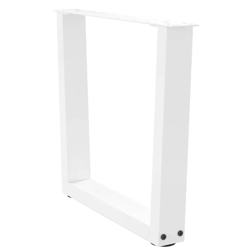 Kavos staliuko kojelės, V formos, 2 vnt., baltos, 60x(42-43,3) cm, plienas