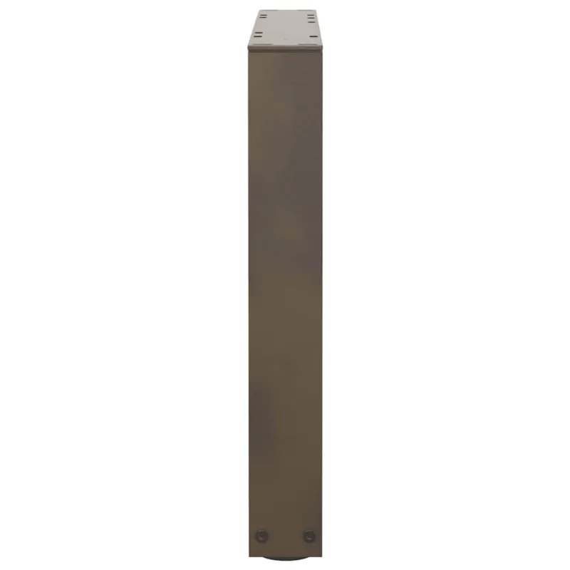 Kavos staliuko kojelės, V formos, 2 vnt., natūralus plienas, 60x(42-43,3) cm, plienas