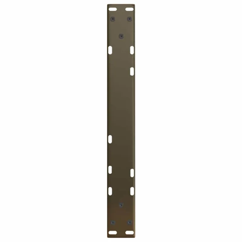 Kavos staliuko kojelės, V formos, 2 vnt., natūralus plienas, 60x(42-43,3) cm, plienas