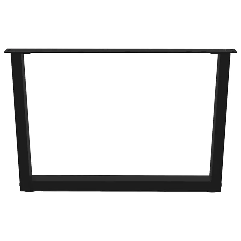 Kavos staliuko kojelės, V formos, 2 vnt., juodos, 70x(42-43,3) cm, plienas