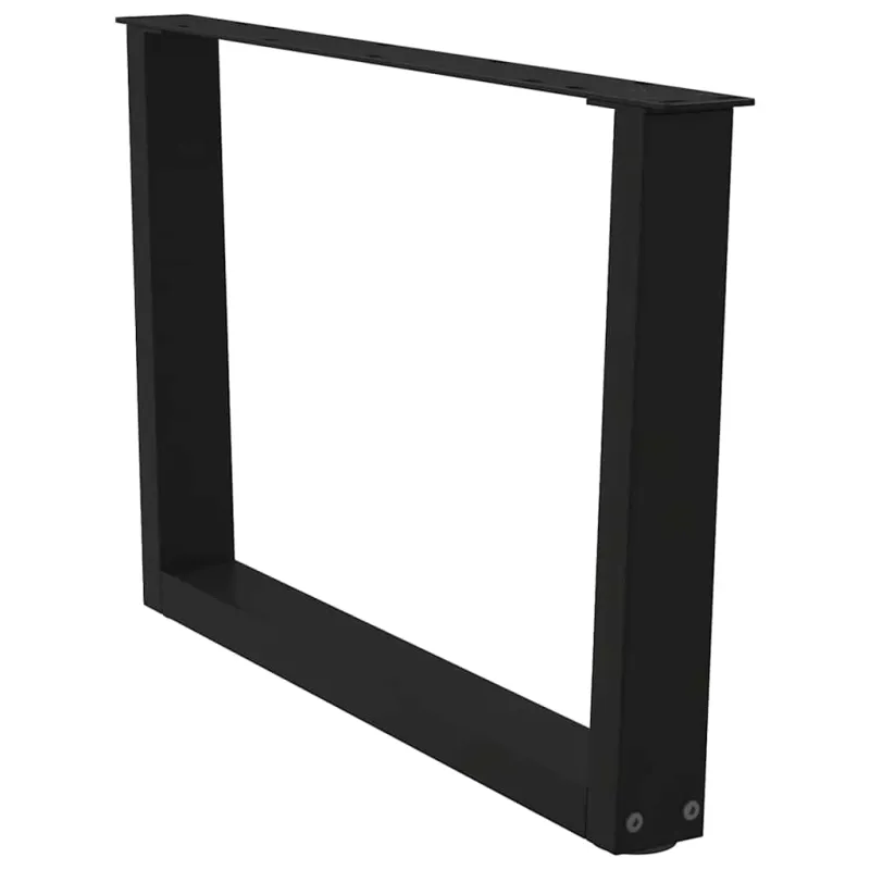 Kavos staliuko kojelės, V formos, 2 vnt., juodos, 70x(42-43,3) cm, plienas