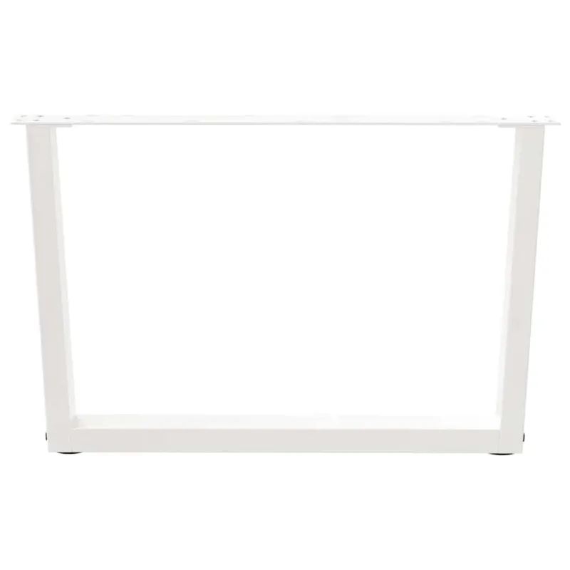Kavos staliuko kojelės, V formos, 2 vnt., baltos, 70x(42-43,3) cm, plienas