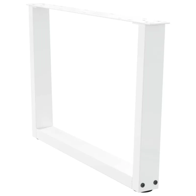 Kavos staliuko kojelės, V formos, 2 vnt., baltos, 70x(42-43,3) cm, plienas