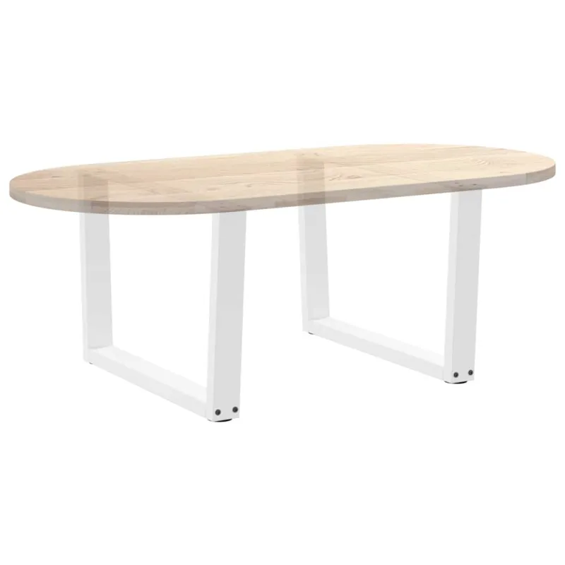 Kavos staliuko kojelės, V formos, 2 vnt., baltos, 70x(42-43,3) cm, plienas
