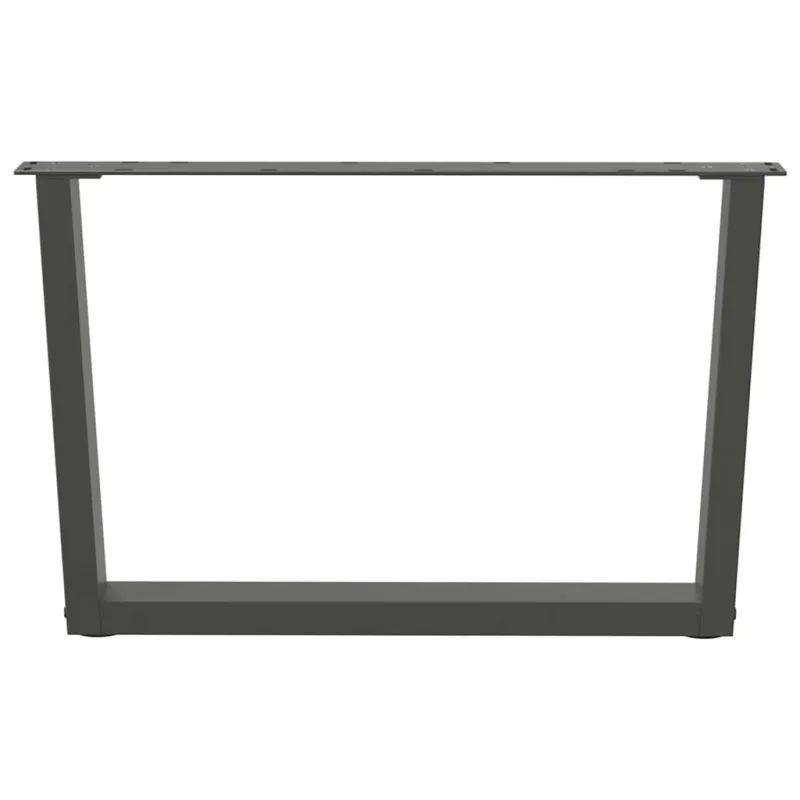 Kavos staliuko kojelės, V formos, 2 vnt., antracito spalvos, 70x(42-43,3) cm, plienas