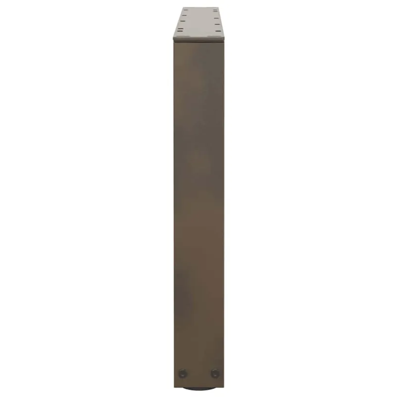 Kavos staliuko kojelės, V formos, 2 vnt., natūralus plienas, 70x(42-43,3) cm, plienas