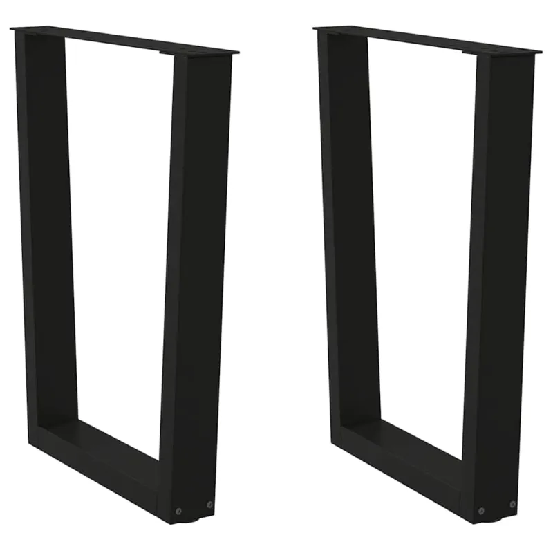 Valgomojo stalo kojelės, V formos, 2 vnt., juodos, 60x(72-73,3) cm, plienas