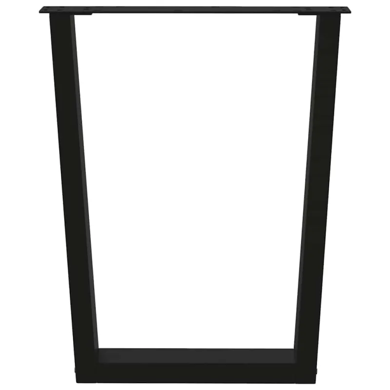 Valgomojo stalo kojelės, V formos, 2 vnt., juodos, 60x(72-73,3) cm, plienas