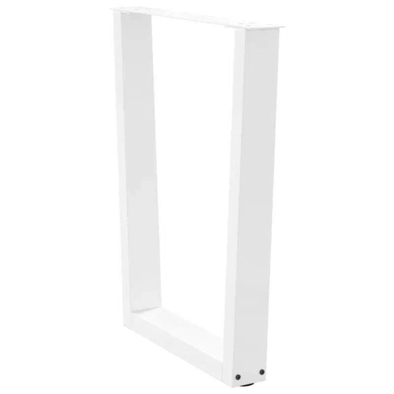 Valgomojo stalo kojelės, 2 vnt., baltos, 60x(72-73,3) cm, plienas, V formos