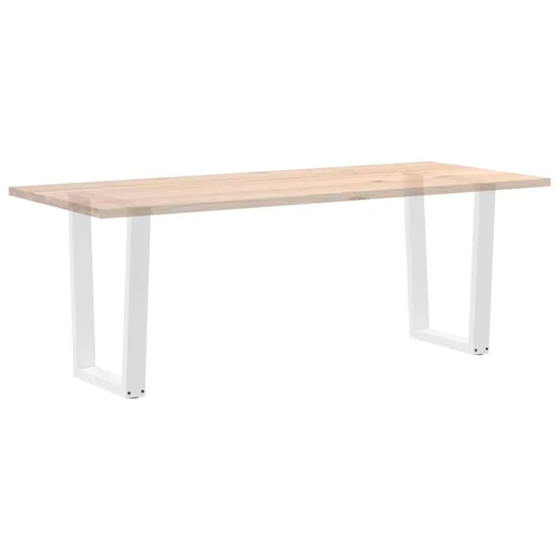 Valgomojo stalo kojelės, 2 vnt., baltos, 60x(72-73,3) cm, plienas, V formos