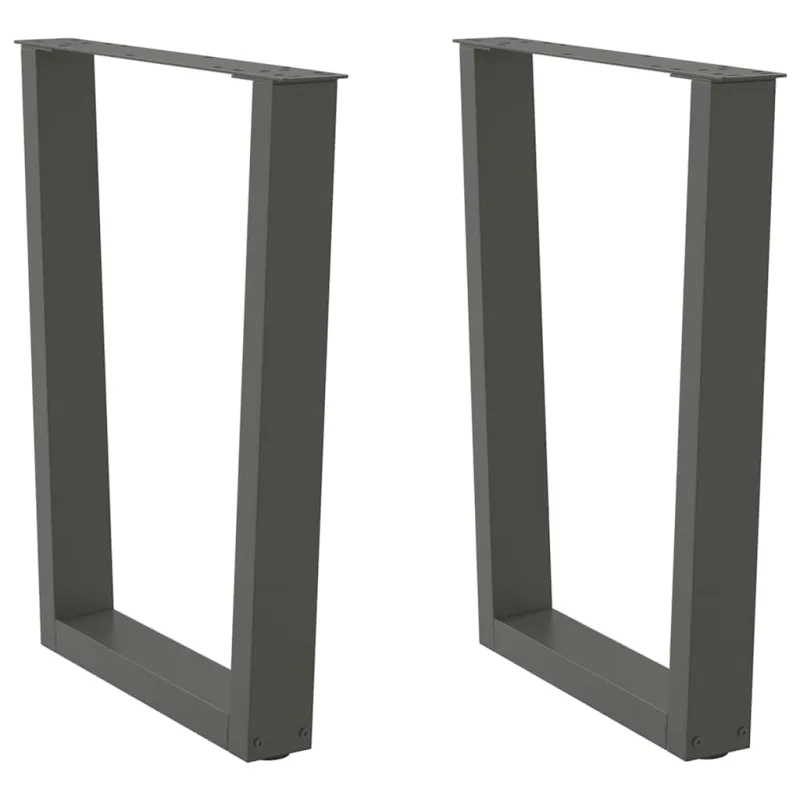 Valgomojo stalo kojos, V formos, 2 vnt., antracito spalvos, 60x(72-73,3) cm, plienas