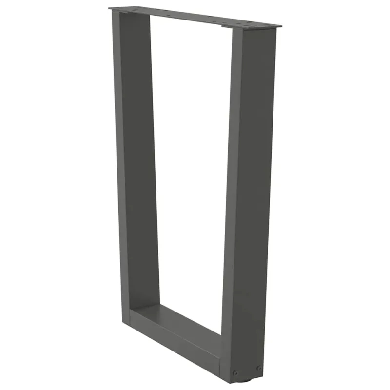 Valgomojo stalo kojos, V formos, 2 vnt., antracito spalvos, 60x(72-73,3) cm, plienas