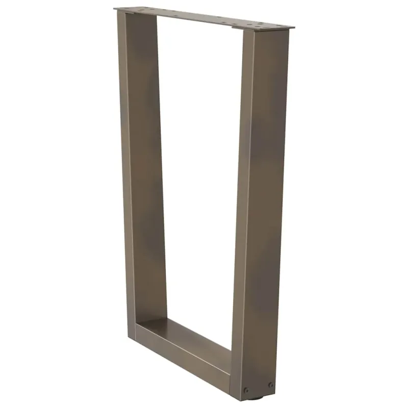 Valgomojo stalo kojelės, V formos, 2 vnt., natūralus plienas, 60x(72-73,3) cm, plienas