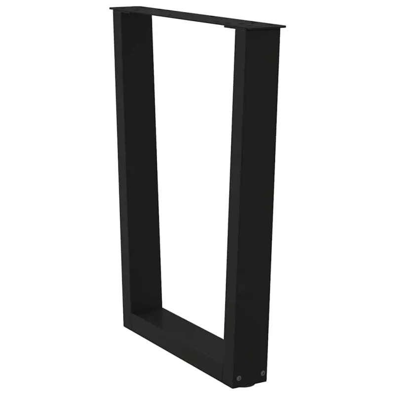Valgomojo stalo kojelės, V formos, 2 vnt., juodos, 70x(72-73,3) cm, plienas