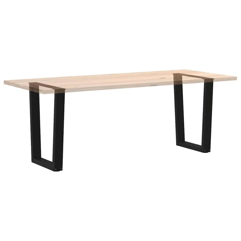 Valgomojo stalo kojelės, V formos, 2 vnt., juodos, 70x(72-73,3) cm, plienas