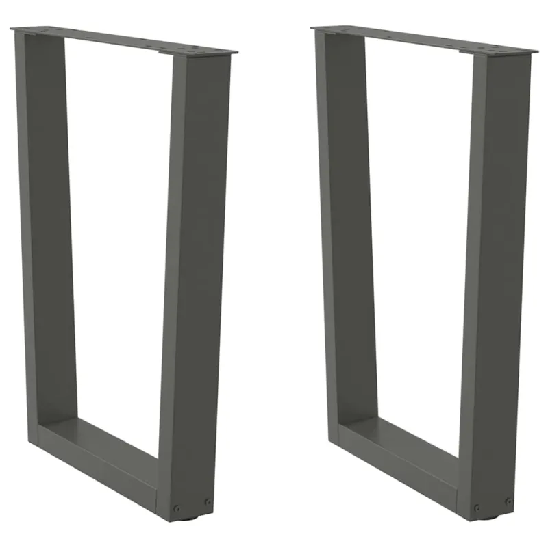 Valgomojo stalo kojos, V formos, 2 vnt., antracito spalvos, 70x(72-73,3) cm, plienas