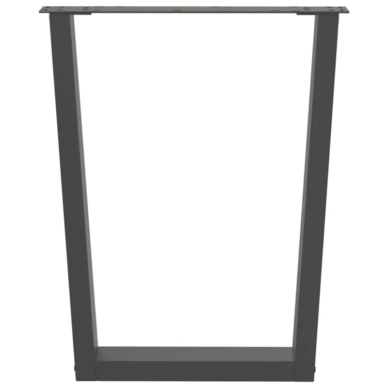 Valgomojo stalo kojos, V formos, 2 vnt., antracito spalvos, 70x(72-73,3) cm, plienas