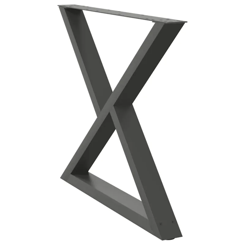 Valgomojo stalo kojos, 2 vnt., antracito spalvos, 90x(72-73,3) cm, plienas