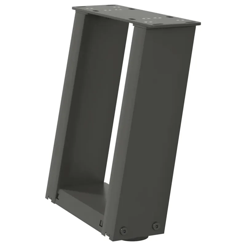 Kavos staliuko kojelės, 2 vnt., antracito spalvos, 30x(30-31) cm, plienas