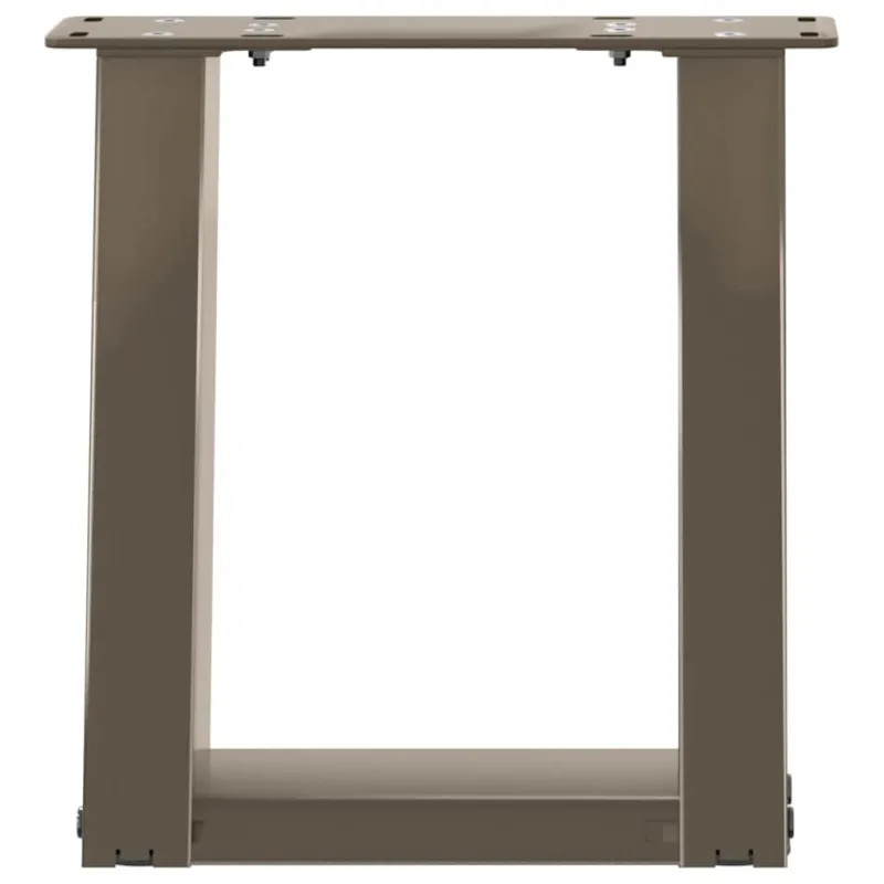 Kavos staliuko kojelės, U formos, 2 vnt., natūralus plienas, 30x(30-31) cm, plienas