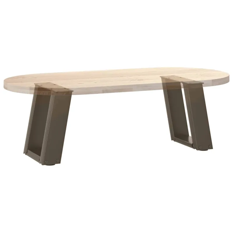 Kavos staliuko kojelės, U formos, 2 vnt., natūralus plienas, 30x(30-31) cm, plienas
