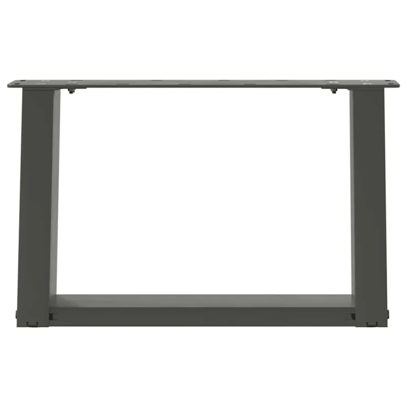 Kavos staliuko kojelės, 2 vnt., antracito spalvos, 40x(30-31) cm, plienas, U formos