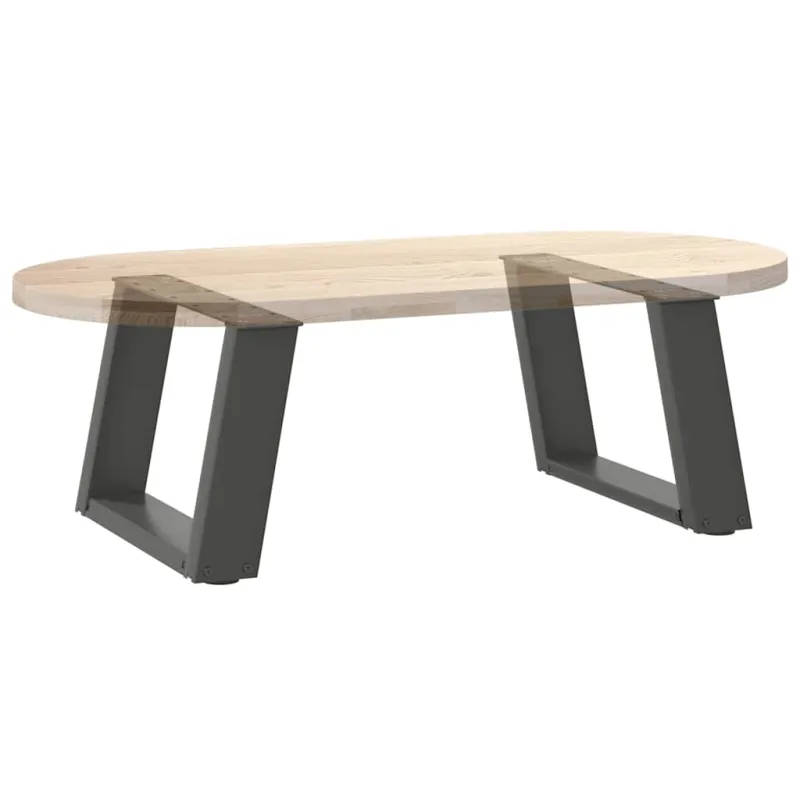 Kavos staliuko kojelės, 2 vnt., antracito spalvos, 40x(30-31) cm, plienas, U formos