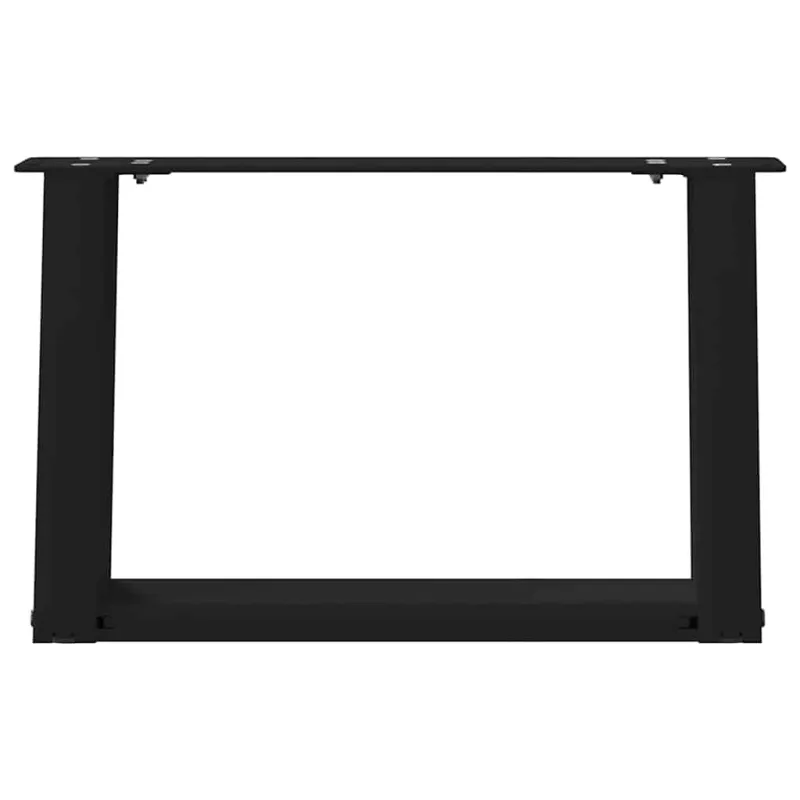 Kavos staliuko kojelės, 2 vnt., juodos, 50x(30-31) cm, plienas, U formos