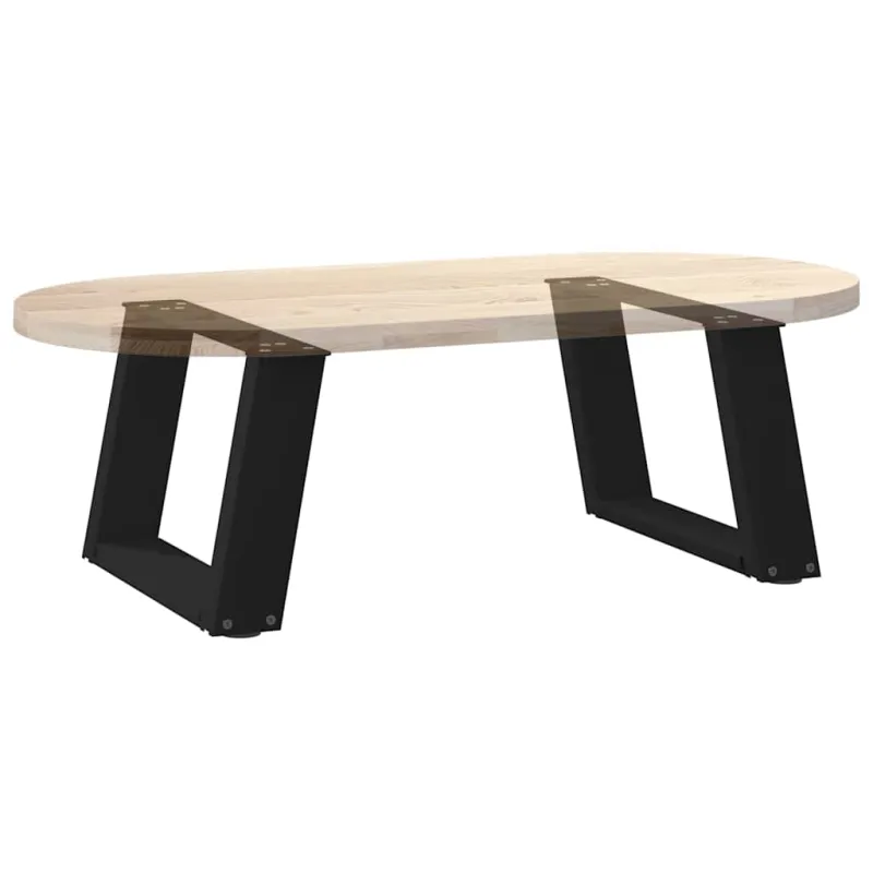 Kavos staliuko kojelės, 2 vnt., juodos, 50x(30-31) cm, plienas, U formos