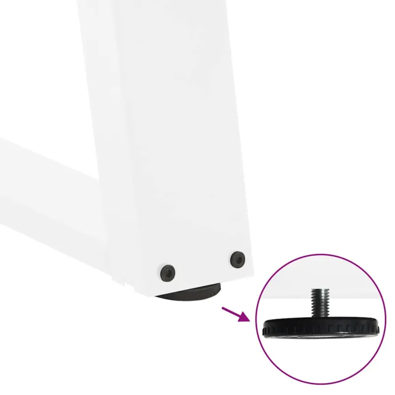Kavos staliuko kojelės, 2 vnt., baltos, 50x(30-31) cm, plienas, U formos