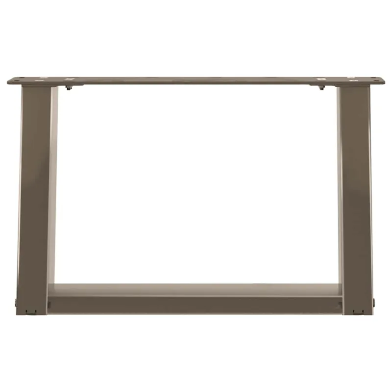 Kavos staliuko kojelės, U formos, 2 vnt., natūralus plienas, 50x(30-31) cm, plienas