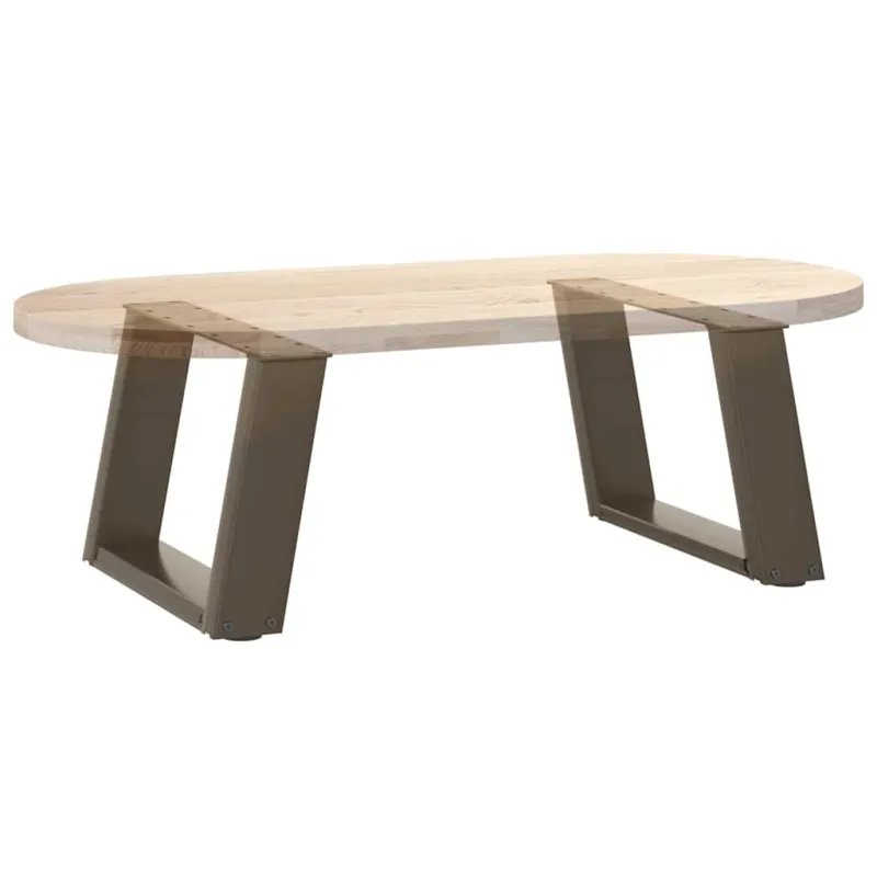 Kavos staliuko kojelės, U formos, 2 vnt., natūralus plienas, 50x(30-31) cm, plienas