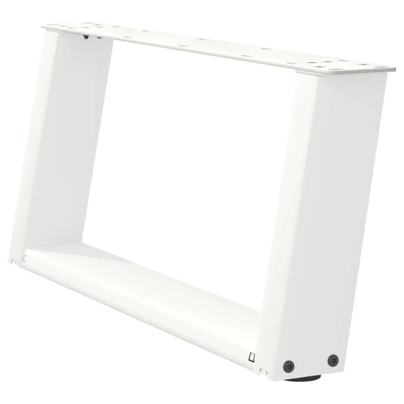 Kavos staliuko kojelės, 2 vnt., baltos, 60x(30-31) cm, plienas, U formos