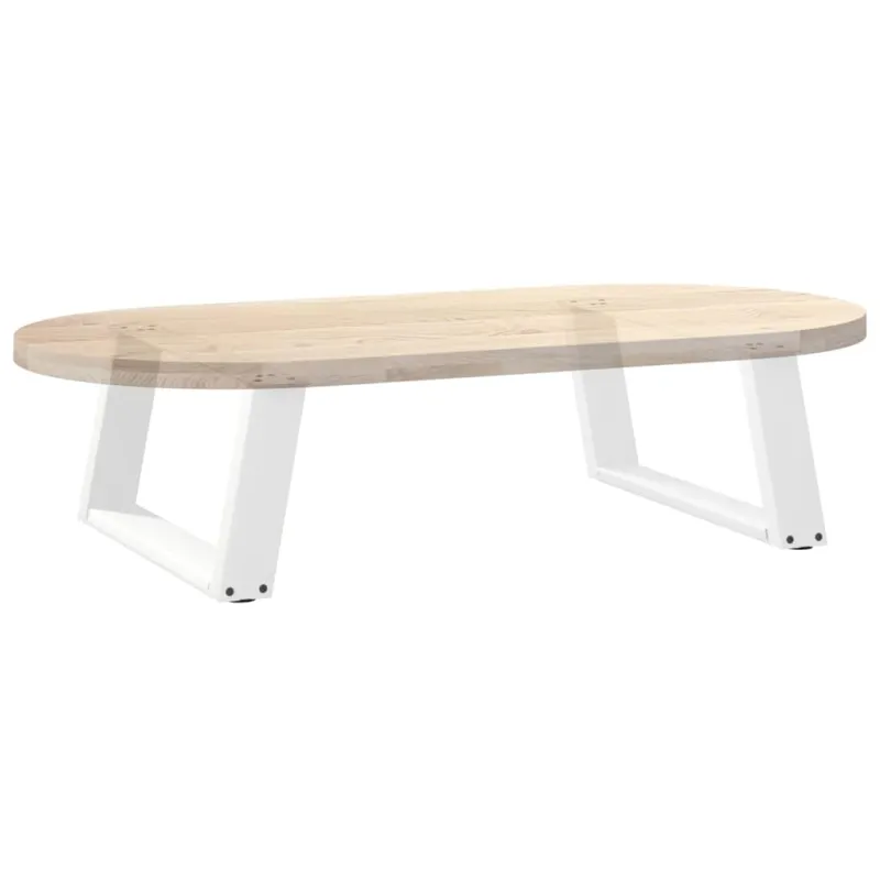 Kavos staliuko kojelės, 2 vnt., baltos, 60x(30-31) cm, plienas, U formos