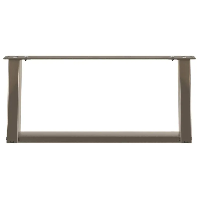 Kavos staliuko kojelės, U formos, 2 vnt., natūralus plienas, 60x(30-31) cm, plienas