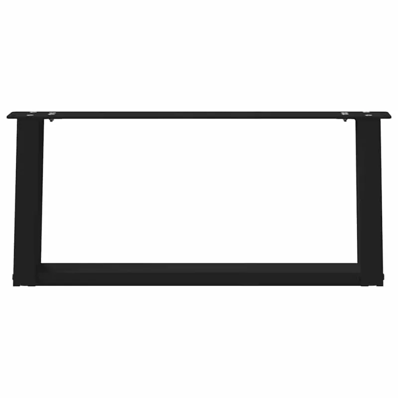 Kavos staliuko kojelės, 2 vnt., juodos, 70x(30-31) cm, plienas, U formos