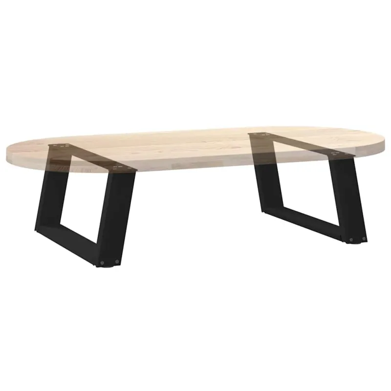 Kavos staliuko kojelės, 2 vnt., juodos, 70x(30-31) cm, plienas, U formos