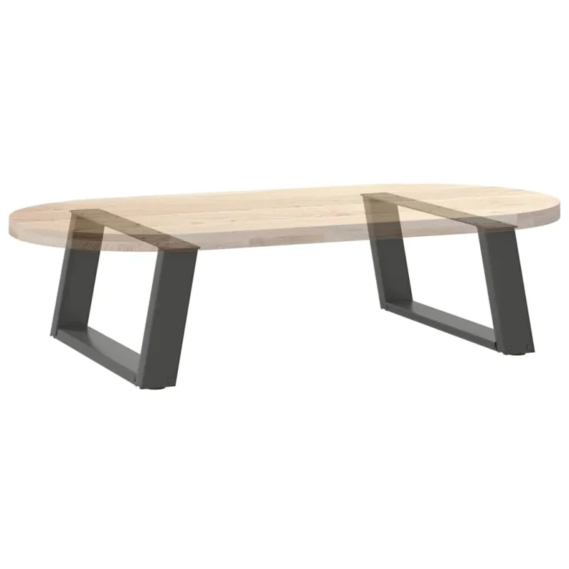 Kavos staliuko kojelės, 2 vnt., antracito spalvos, 70x(30-31) cm, plienas