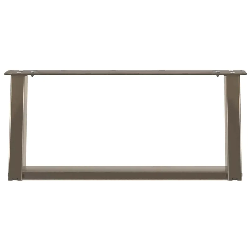 Kavos staliuko kojelės, U formos, 2 vnt., natūralus plienas, 70x(30-31) cm, plienas