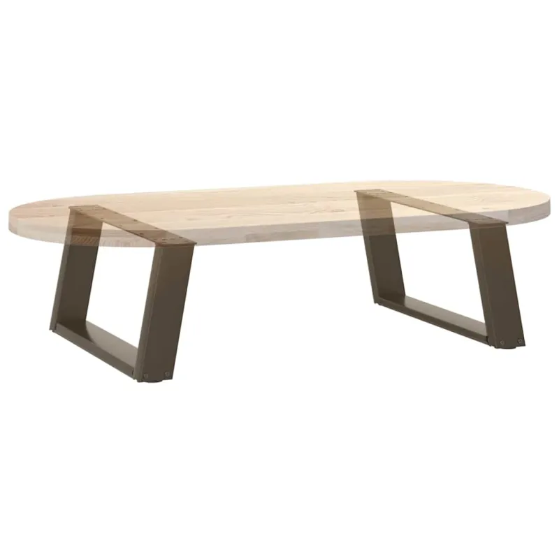 Kavos staliuko kojelės, U formos, 2 vnt., natūralus plienas, 70x(30-31) cm, plienas