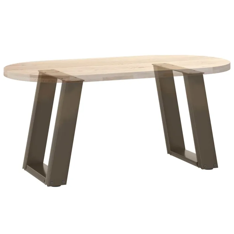 Kavos staliuko kojelės, U formos, 2 vnt., natūralus plienas, 28x(42-43) cm, plienas