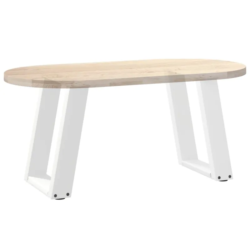 Kavos staliuko kojelės, 2 vnt., baltos, 38x(42-43) cm, plienas, U formos