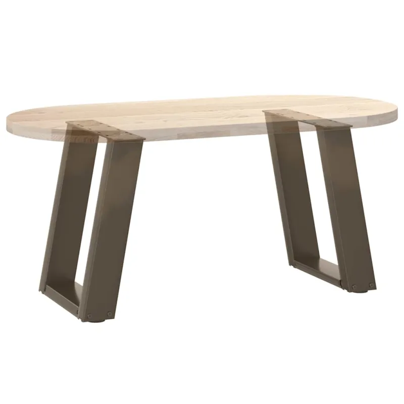 Kavos staliuko kojelės, U formos, 2 vnt., natūralus plienas, 38x(42-43) cm, plienas