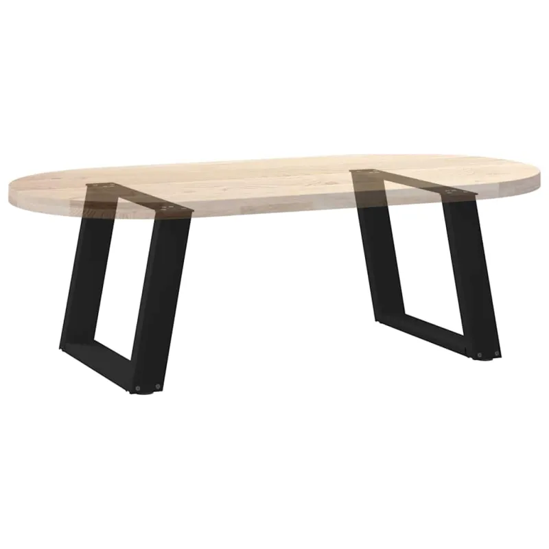 Kavos staliuko kojelės, 2 vnt., juodos, 50x(42-43) cm, plienas, U formos