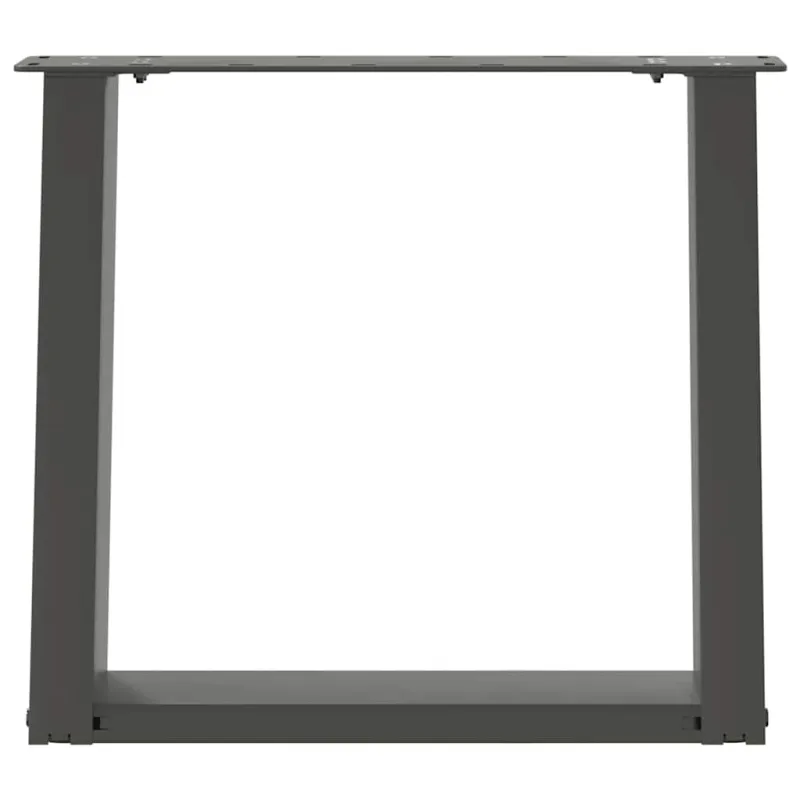 Kavos staliuko kojelės, 2 vnt., antracito spalvos, 50x(42-43) cm, plienas