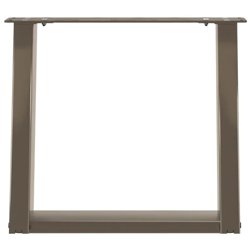 Kavos staliuko kojelės, U formos, 2 vnt., natūralus plienas, 50x(42-43) cm, plienas