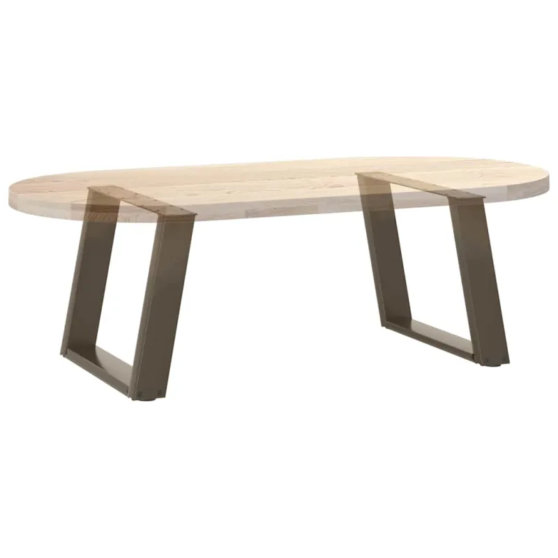 Kavos staliuko kojelės, U formos, 2 vnt., natūralus plienas, 50x(42-43) cm, plienas