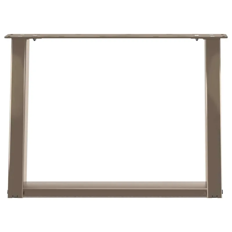 Kavos staliuko kojelės, U formos, 2 vnt., natūralus plienas, 60x(42-43) cm, plienas