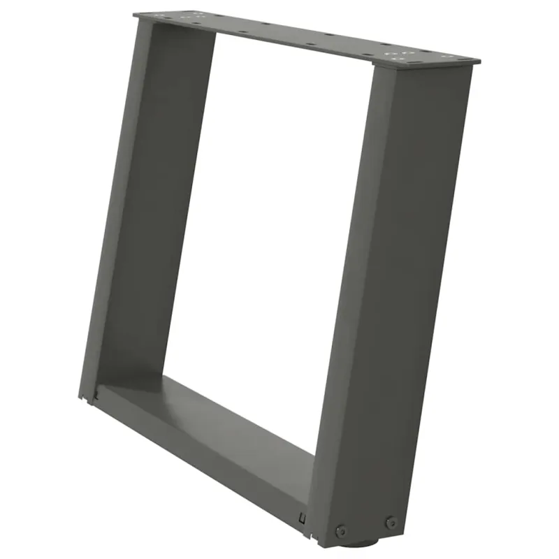 Kavos staliuko kojelės, 2 vnt., antracito spalvos, 70x(42-43) cm, plienas